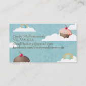 Plätzchenkuchenhimmel bewölkt Backenbäckerei Visitenkarte (Rückseite)
