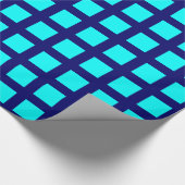 Plätze - Cyan on Deep Navy Geschenkpapier (Ecke)