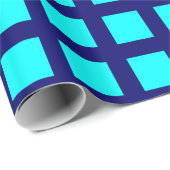 Plätze - Cyan on Deep Navy Geschenkpapier (Rolleneckpunkt)