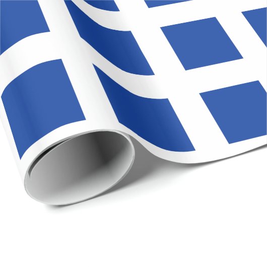 Plätze - Deep Navy Blue auf Weiß Geschenkpapier (Rolleneckpunkt)