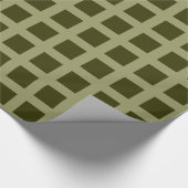 Plätze - Dunkles Olive auf Khaki Geschenkpapier (Ecke)