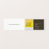 Plätze einfach / grungelb / braun visitenkarten (Außenseite Aufgefaltet)