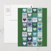 Plätze für grünes Herz Postkarte (Vorne/Hinten)