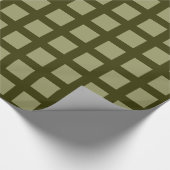 Plätze - Khaki auf dunklem Olive Geschenkpapier (Ecke)