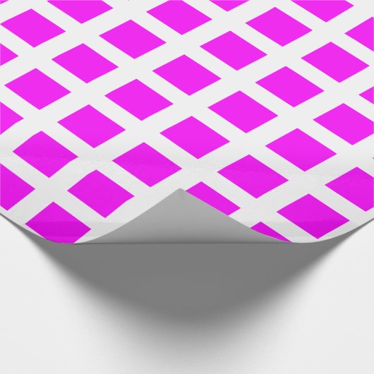 Plätze - Magenta auf Weiß Geschenkpapier (Ecke)