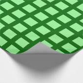 Plätze - Minzgrün auf Waldgrün Geschenkpapier (Ecke)