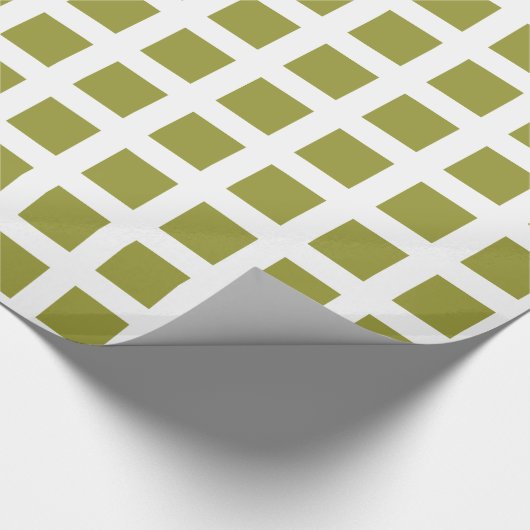 Plätze - Olive on White Geschenkpapier (Ecke)