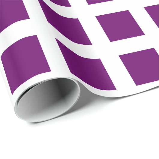 Plätze - Plum auf Weiß Geschenkpapier (Rolleneckpunkt)
