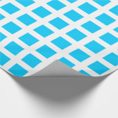 Plätze - Sky Blue on White Geschenkpapier (Ecke)