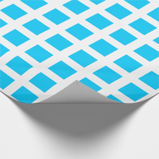 Plätze - Sky Blue on White Geschenkpapier (Ecke)