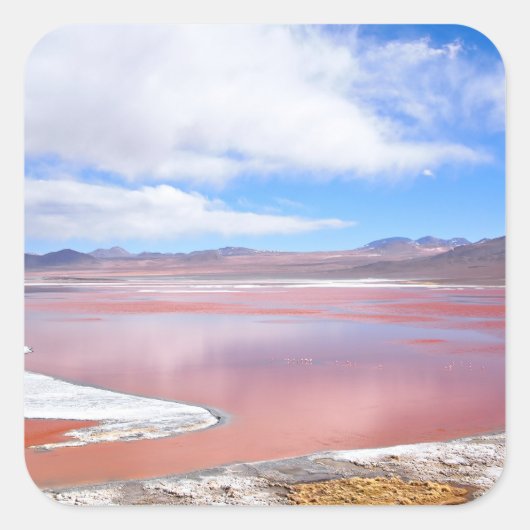 Platzes Aufkleber Laguna Colorada in Bolivien (Vorderseite)