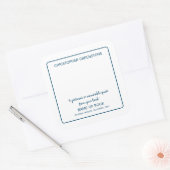 Platzhalter Unterschrift Blue Buchzeichen Quadratischer Aufkleber (Umschlag)