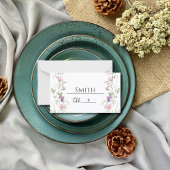 Platzhalterkarte für Elegante Wildblume Platzkarte