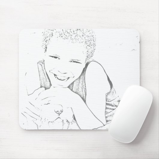 Platziere deine Lieblings-Person oder dein Haustie Mousepad (Mit Mouse)