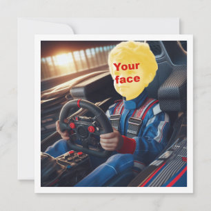 Platziere mein Gesicht in das Bild, Formel-1-Rennw Karte
