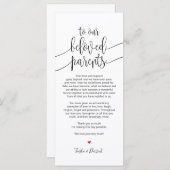 Platzieren Sie Dankeschön-Karte für geliebte Elter Programm (Vorne/Hinten)