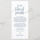 Platzieren Sie Dankeschön-Karte für geliebte Elter Programm (Vorderseite)