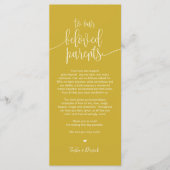 Platzieren Sie Dankeschön-Karte für geliebte Elter Programm (Vorderseite)