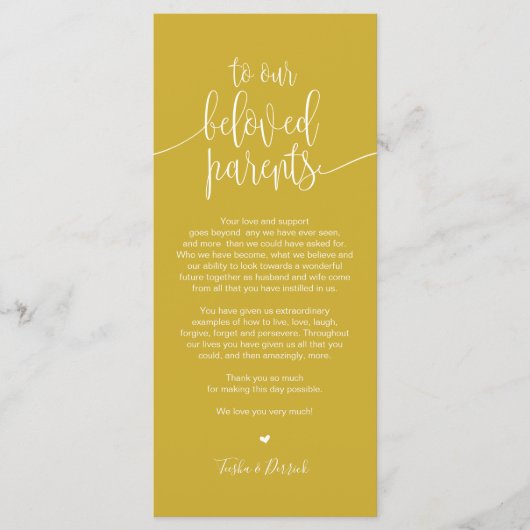 Platzieren Sie Dankeschön-Karte für geliebte Elter Programm (Vorderseite)