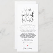 Platzieren Sie Dankeschön-Karte für geliebte Elter Programm (Vorne/Hinten)