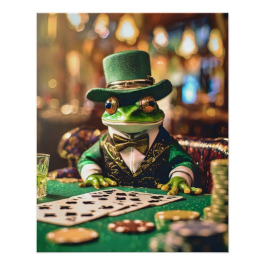 Platzieren Sie Ihre Wetten, Gambling Frog Poster (Vorderseite)