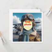 Platzieren Sie mein Gesicht in das Bild, fliegende Karte (Vorderseite/Rückseite Beispiel)