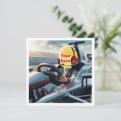 Platzieren Sie mein Gesicht in das Bild, Formel 1  Karte (Stehend Vorderseite)
