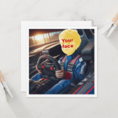 Platzieren Sie mein Gesicht in das Bild, Formel 1 Karte (Vorderseite/Rückseite Beispiel)