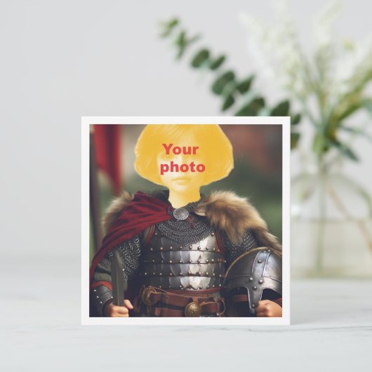 Platzieren Sie mein Gesicht in das Bild, sehen Sie Karte (Stehend Vorderseite)