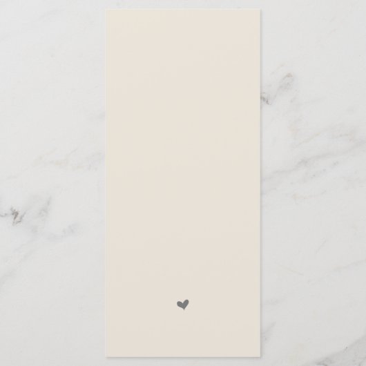Platzierung Danke, elegante Cream Gray Card Programm (Rückseite)