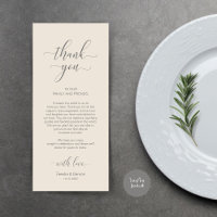 Platzierung Danke, elegante Cream Gray Card