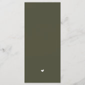 Platzierung Dankeschön, elegante Olive Green Card Programm (Rückseite)