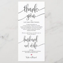 Platzierung Dankeschön Karte für das Hochzeitsesse