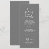 Platzierung Dankeschön, Minimalistische Dunkelgrau Programm (Vorne/Hinten)