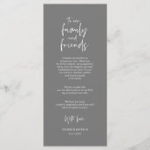 Platzierung Dankeschön, Minimalistische Dunkelgrau Programm (Vorderseite)