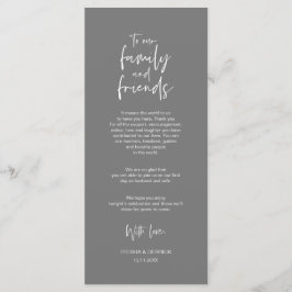 Platzierung Dankeschön, Minimalistische Dunkelgrau Programm