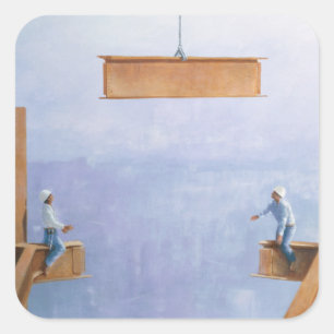 Platzierung der letzten Verbindung Quadratischer Aufkleber