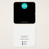 Platzierung der Logokombination Schwarzer Ohrring  (Vorne & Hinten)