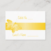 Platzierung für Hochzeitskartentasche Gelber Schme Platzkarte (Vorderseite)