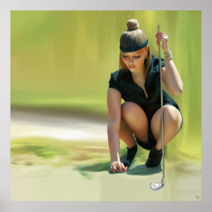 Platzierung - Leinwand in Golf Print Poster