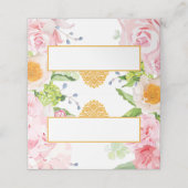 Platzierungskarte für die Blütenfeder Platzkarte (Außenseite Aufgefaltet)