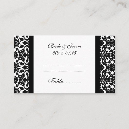 Platzierungskarten für die Hochzeitsplattform für Platzkarte (Vorderseite)