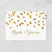 Platzierungskarten für Gold Confetti Platzkarte (Rückseite)