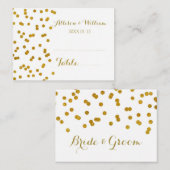 Platzierungskarten für Gold Confetti Platzkarte (Vorne/Hinten)