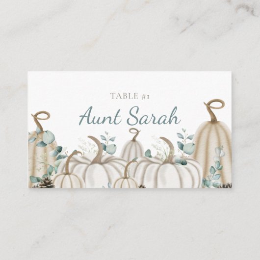 Platzierungskarten für neutrale Tischnummern Platzkarte (Rückseite)