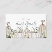 Platzierungskarten für neutrale Tischnummern Platzkarte (Vorderseite)