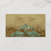 Platzkarte Antique Verdigris Wedding (Rückseite)