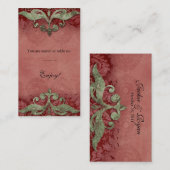 Platzkarte Antique Verdigris Weihnachten Hochzeit (Vorne/Hinten)