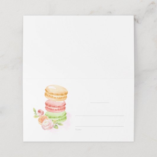 Platzkarte Aquarellfarben (Außenseite Aufgefaltet)