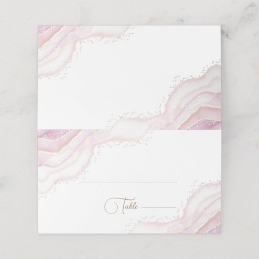 Platzkarte aus Aquarellmor (Außenseite Aufgefaltet)